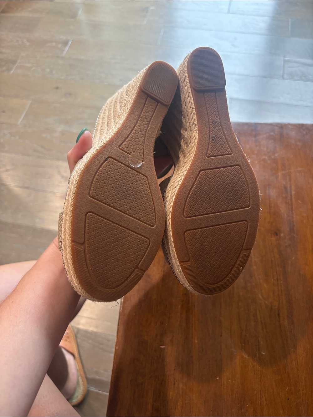 Tory Burch Beige Crisscross Espadrille Wedge Sandals - Women - Picture 8 of 10